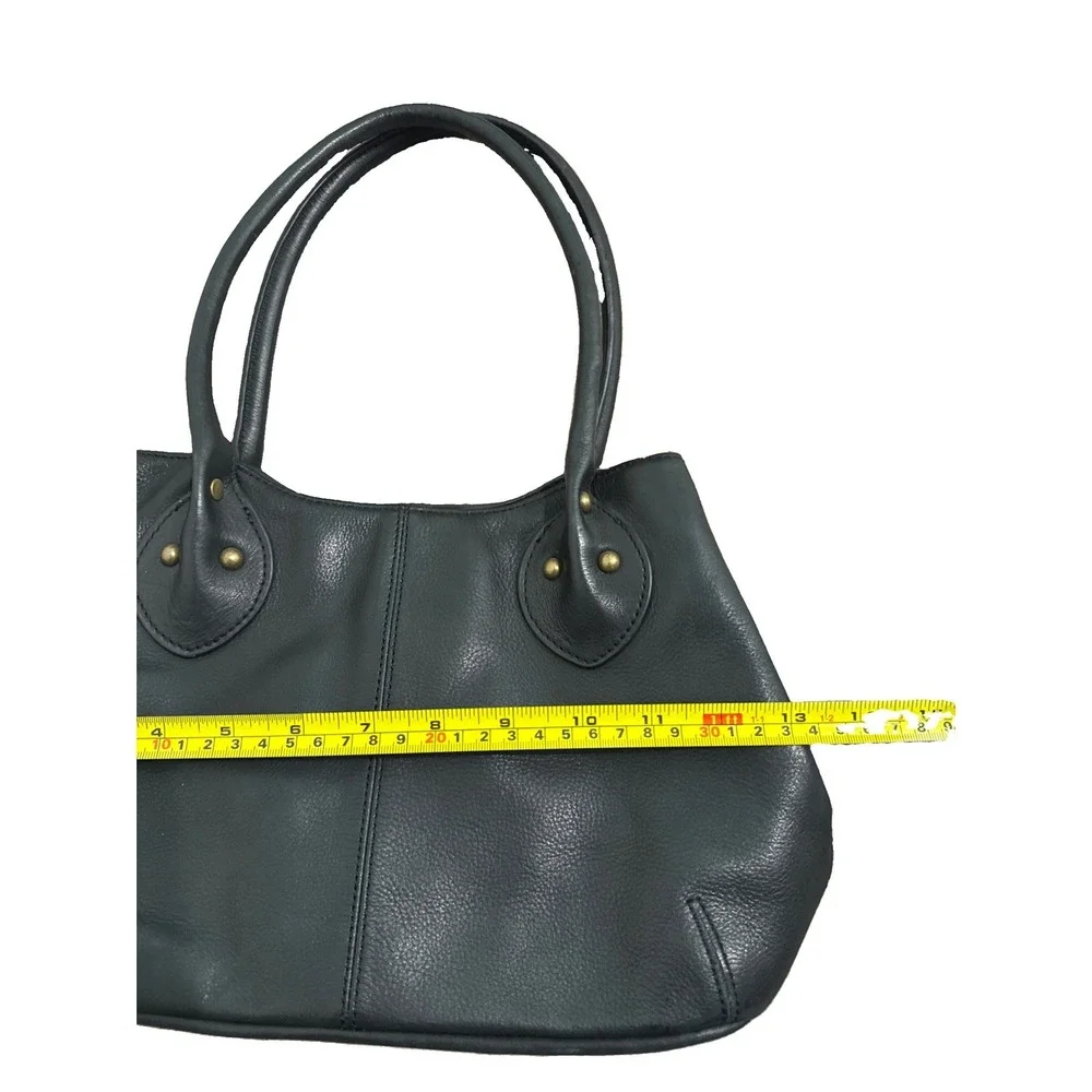 CLARKS Satchel Leather Bag Purse Black